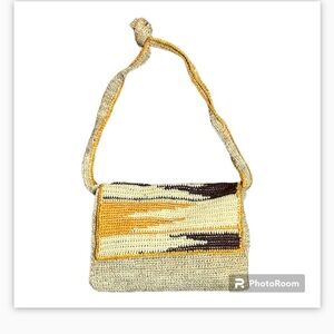 Artisan Multicoloured Neutral Crochet Messenger Cross Body Bag Women
